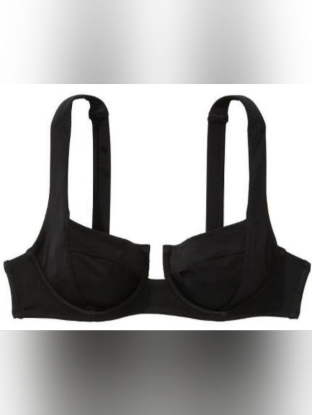 34C 36C 34D VS Swim Full Coverage Bikini Top Black Tropical